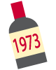 1973年のワインボトル