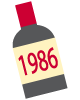1986年のワインボトル