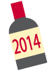 2014年のワインボトル