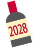 2028年のワインボトル