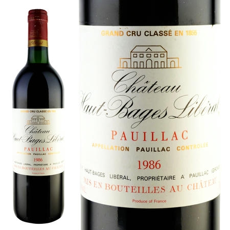 1986年 シャトー・オー・バージュ・リベラル [Chateau Haut Bages