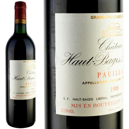 1986年 シャトー・オー・バージュ・リベラル [Chateau Haut Bages