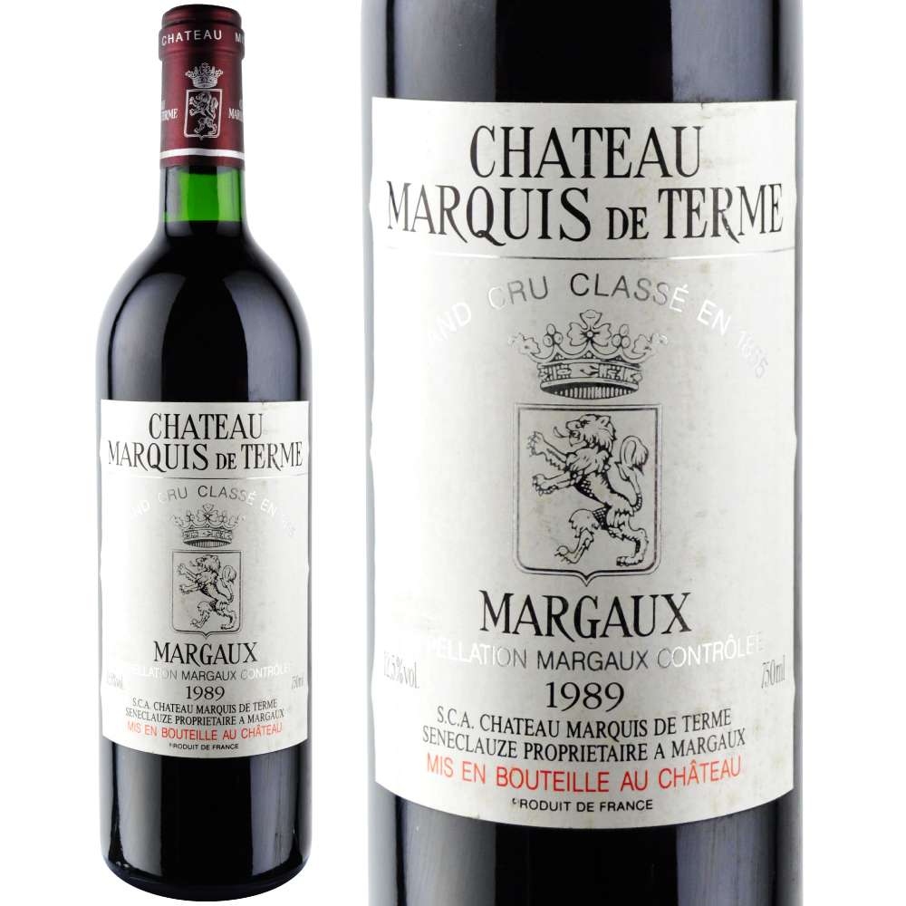 ワイン CHATEAU MARQUIS DE TERME 1989 1989年 シャトー・マルキ・ド・テルム [Chateau Marquis de