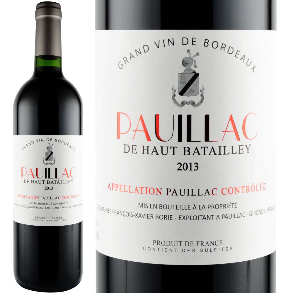 2013年 ポイヤック・ド・オー・バタイエ [Pauillac de Haut Batailley