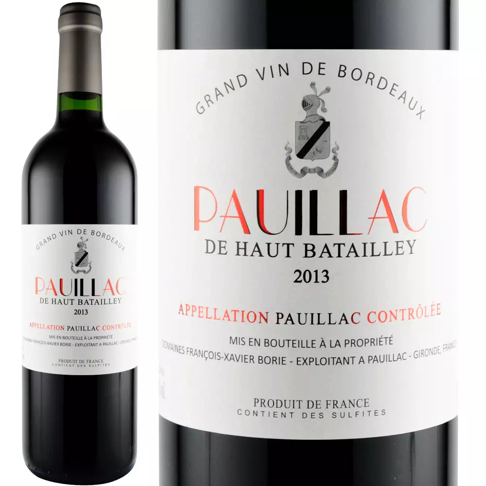 2013年 ポイヤック・ド・オー・バタイエ [Pauillac de Haut Batailley