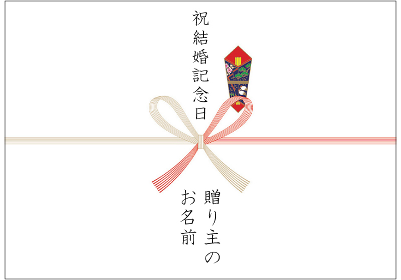 結婚記念日のプレゼント用の熨斗